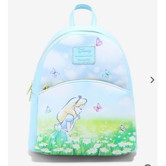 Loungefly Disney Alice In Wonderland Meadow Mini Backpack - Picture 4 of 8